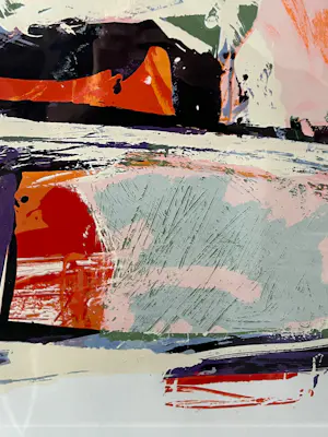 Arty Grimm - Abstracte compositie, 1989, in lijst kopen? Bied vanaf 75!
