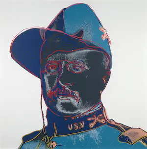 Andy Warhol - Teddy Roosevelt uit de serie Cowboys & Indians - Ingelijst (Groot) kopen? Bied vanaf 1!