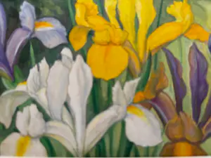 Alberta Johanna Meijer-Smetz - fijn stilleven met irissen kopen? Bied vanaf 45!