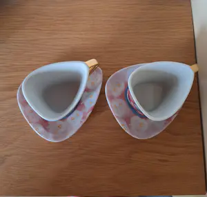 Ada Breedveld - Espressokopjes met schotel (2), vrolijk! kopen? Bied vanaf 45!