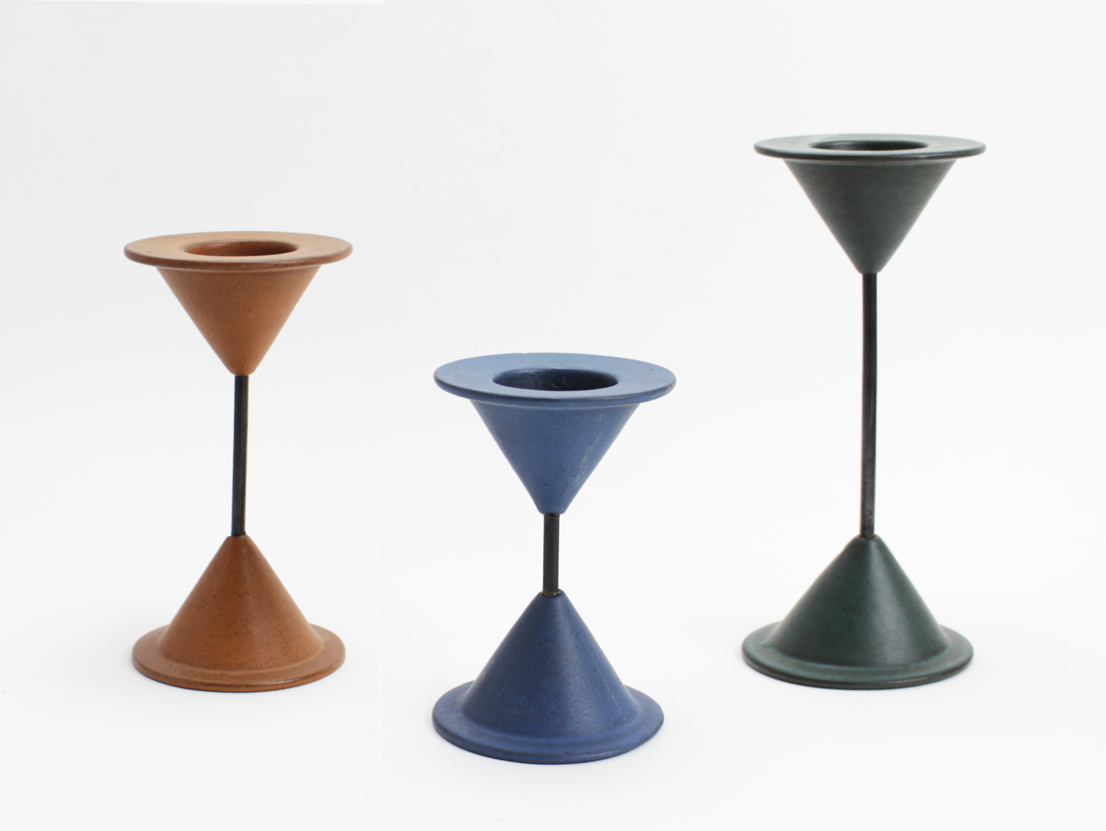 Cor Unum - 3 tweezijdige kandelaren – Theo Potmeer kopen? Bied vanaf 10!