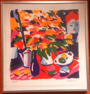 Toon de Haas - Zeefdruk "Stilleven voor spiegel" 2001 verkocht voor € 40!