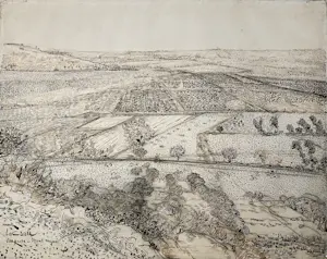 Vincent van Gogh - Lithografische poster - ‘La Crau vue prise à Mont Major’- Nieuwstaat kopen? Bied vanaf 45!