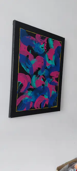 Niet of onleesbaar gesigneerd - Abstract schilderij op doek kopen? Bied vanaf 10!