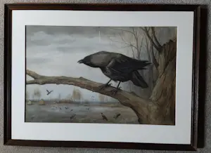 Jan van Oort - Bonte kraai op boomtak kopen? Bied vanaf 295!