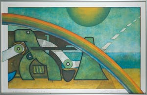Rob Clous - Kleurenets, Welcome to the machine III - Ingelijst (Groot) kopen? Bied vanaf 1!