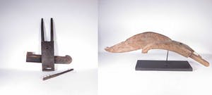 Dogon - Lot van houten slot en beeld kopen? Bied vanaf 1!