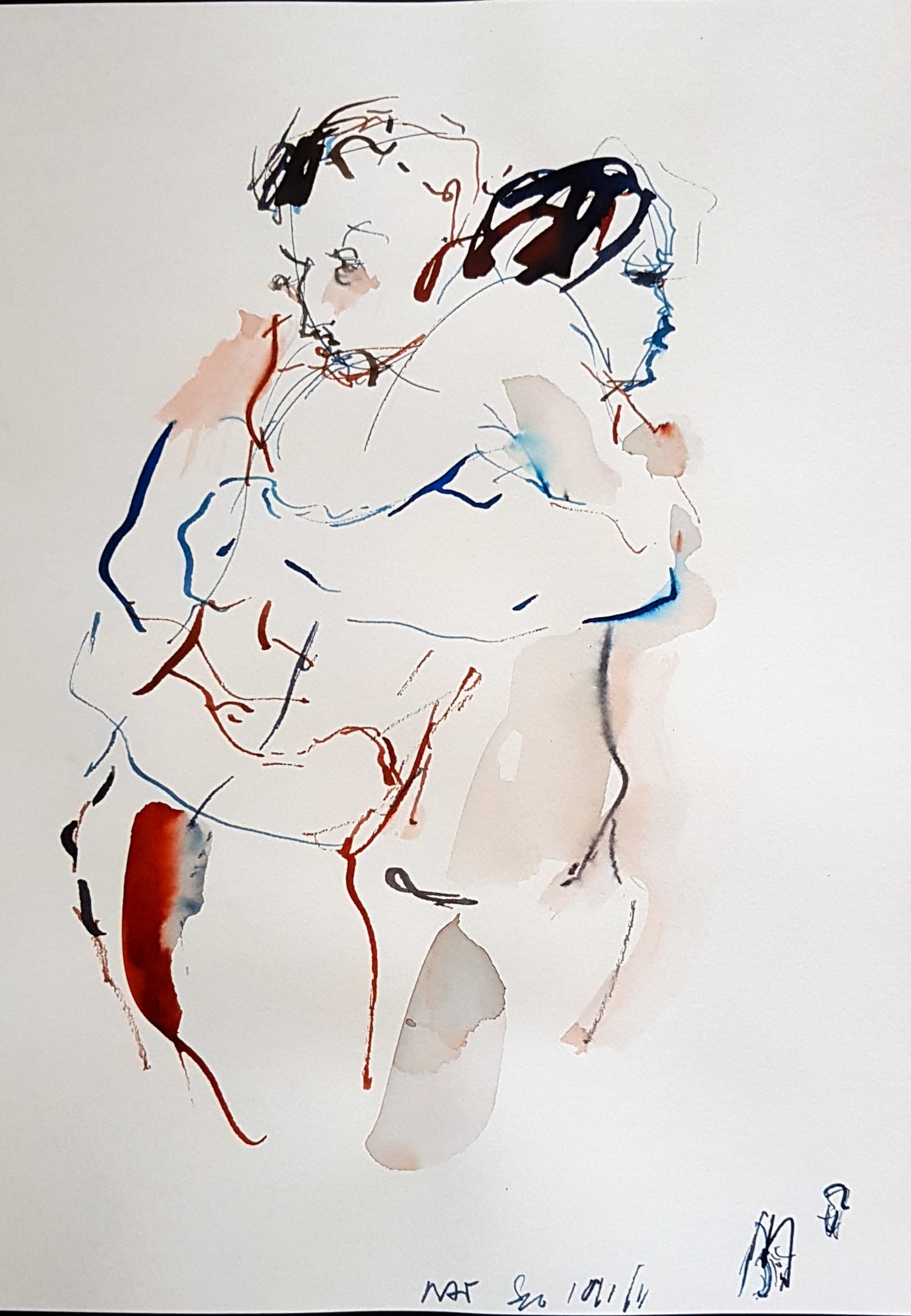 Bernie Autsema - Twee figuurstudies kopen? Bied vanaf 35!
