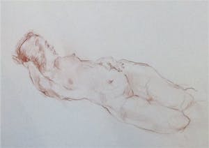 Joop Liesker - liggend naakt kopen? Bied vanaf 50!