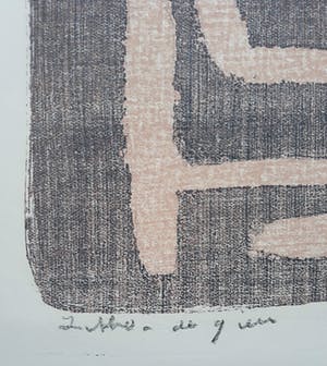 Wim Motz - Geometrisch abstracte compositie, litho kopen? Bied vanaf 30!