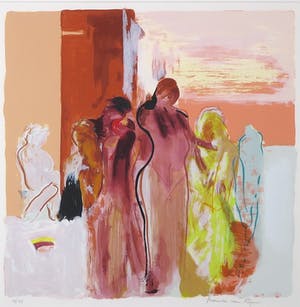 Monica van Rijn - Zeefdruk, Bathhouse - Ingelijst kopen? Bied vanaf 35!