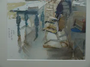 Ad Kroese - Ingelijste aquarel , Atelier II – 1998 - Lijst, 60 x 49 cm. kopen? Bied vanaf 100!