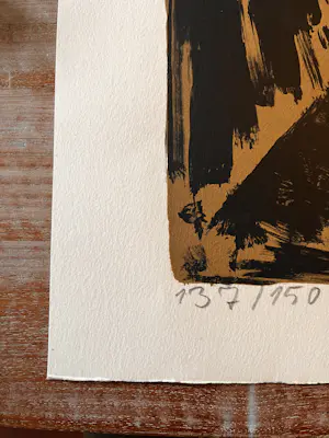 Hans Wolfgang SCHULZ - Abstracte Lithografie, oplage 137 van 150 kopen? Bied vanaf 25!