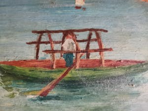 Amedeo Boschetti - Italiaans dorpszicht van op het water kopen? Bied vanaf 1!