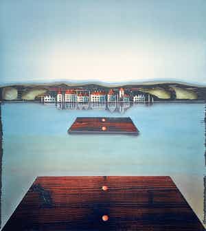 Willem de Vries - Houtsnede - 'Arrival' - 1999 (Kleine oplage) verkocht voor € 60!