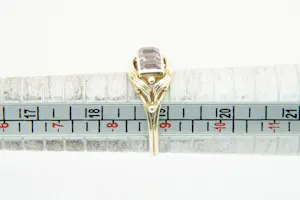 20- Klassieke 14Krt geel gouden dames ring met 3x  Amethisten kopen? Bied vanaf 150!