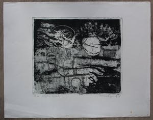 Jan Montyn - ets: Compositie I - 1964 kopen? Bied vanaf 115!