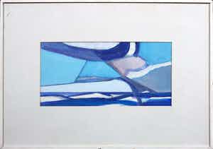 Paul Overhaus - Gemengde techniek op papier, Zonder titel - Ingelijst verkocht voor € 50!