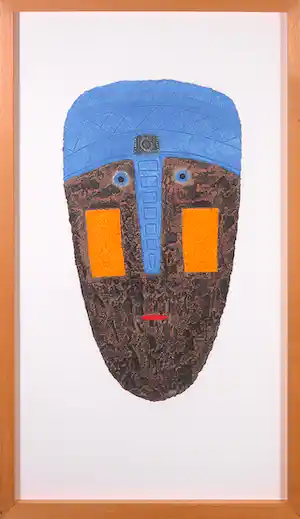 Alain Berck Vitz - Carborundum op geschept papier, Blue man II - Ingelijst verkauft für € 101!