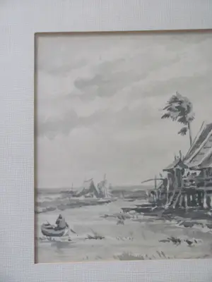 Buy David Bronkhorst - Zuidoost-Aziatisch landschap.? Bid from 50!