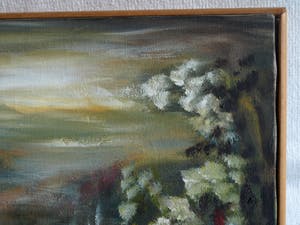 Niet of onleesbaar gesigneerd - Ingelijst, olieverf op doek , “Landschap” kopen? Bied vanaf 1!