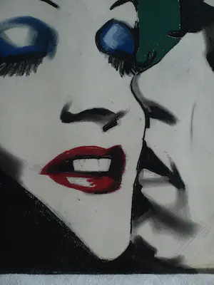 Dick Bastiaan van der Meijden - (1945-2022) - Pasteltekening, Een Kus kopen? Bied vanaf 1!