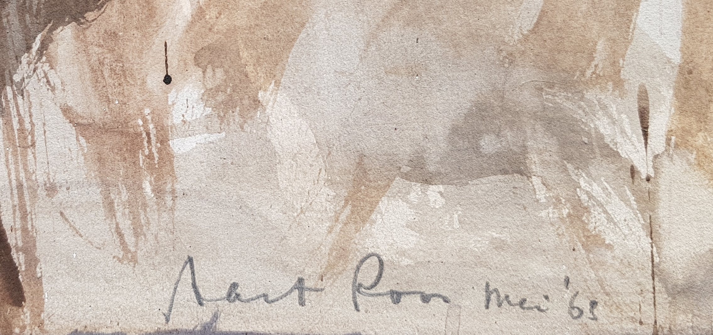 Aart Roos - 'Mens', gouache, 1963, Amsterdam kopen? Bied vanaf 125!