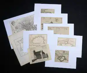 Joan Blaeu - Merian, Gucciardini, Meurs e.a., Lot van 13 oude gravures Provincie Zeeland verkauft für € 36!