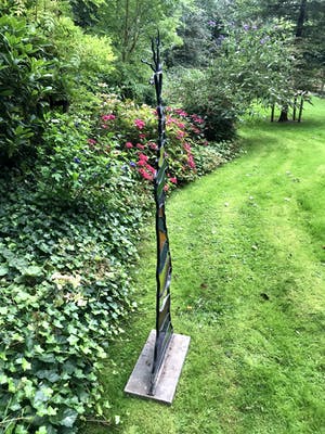 Jan Leenknegt - Kleurrijke Toren - Glas in Metaal kopen? Bied vanaf 65!