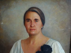 Rudolf Wenghart - Ingelijst olieverf op doek, op paneel (marouflé), “Portret” – 1938 – 100 x 80 kopen? Bied vanaf 1!