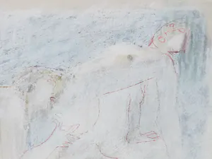 Theo Beerendonk - Vrouwenliefde - Krijt/pastel kopen? Bied vanaf 35!