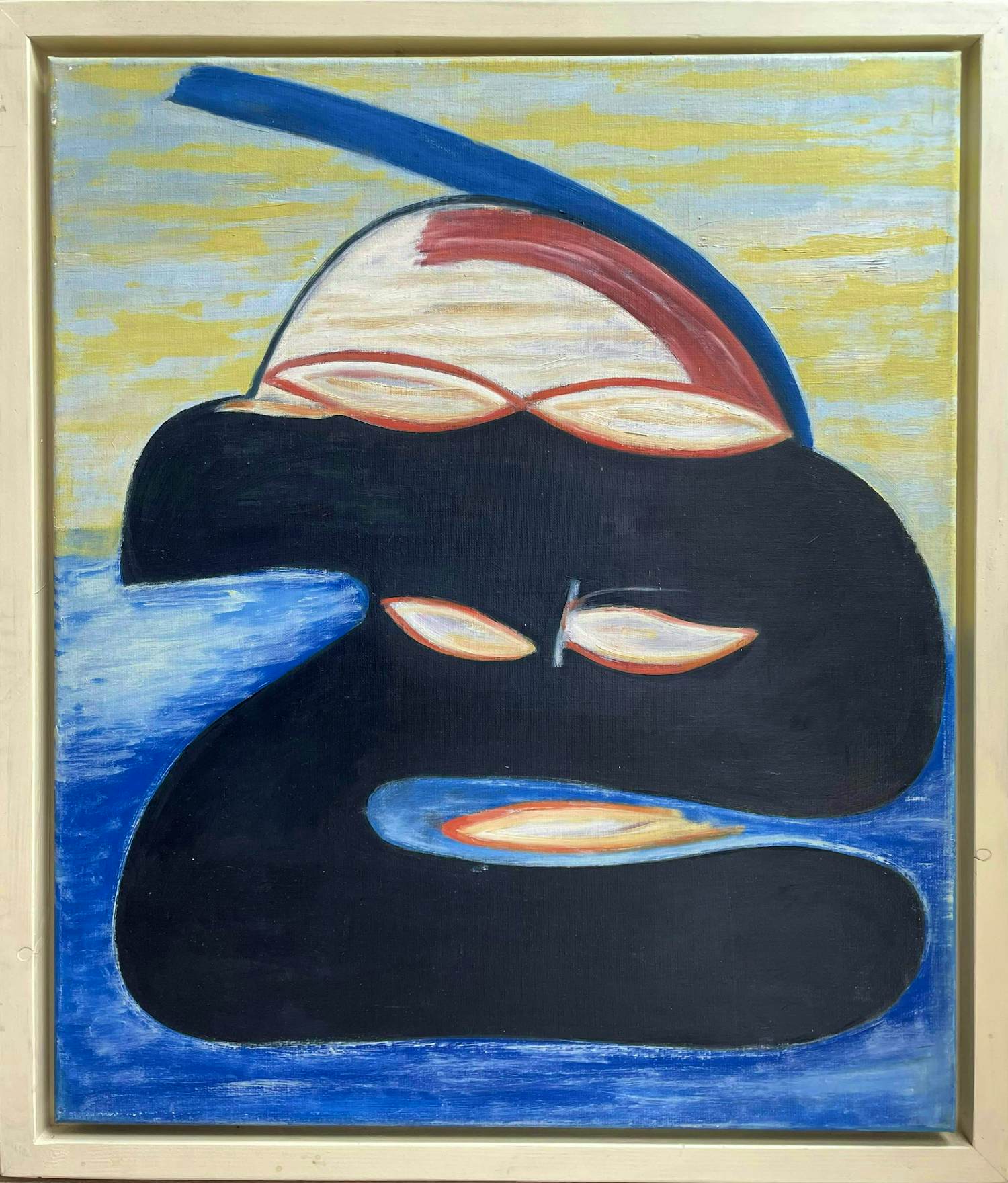 Buy Doris Groeneveld - Olieverf op doek, Afwachtend gebeuren? Bid from 85!