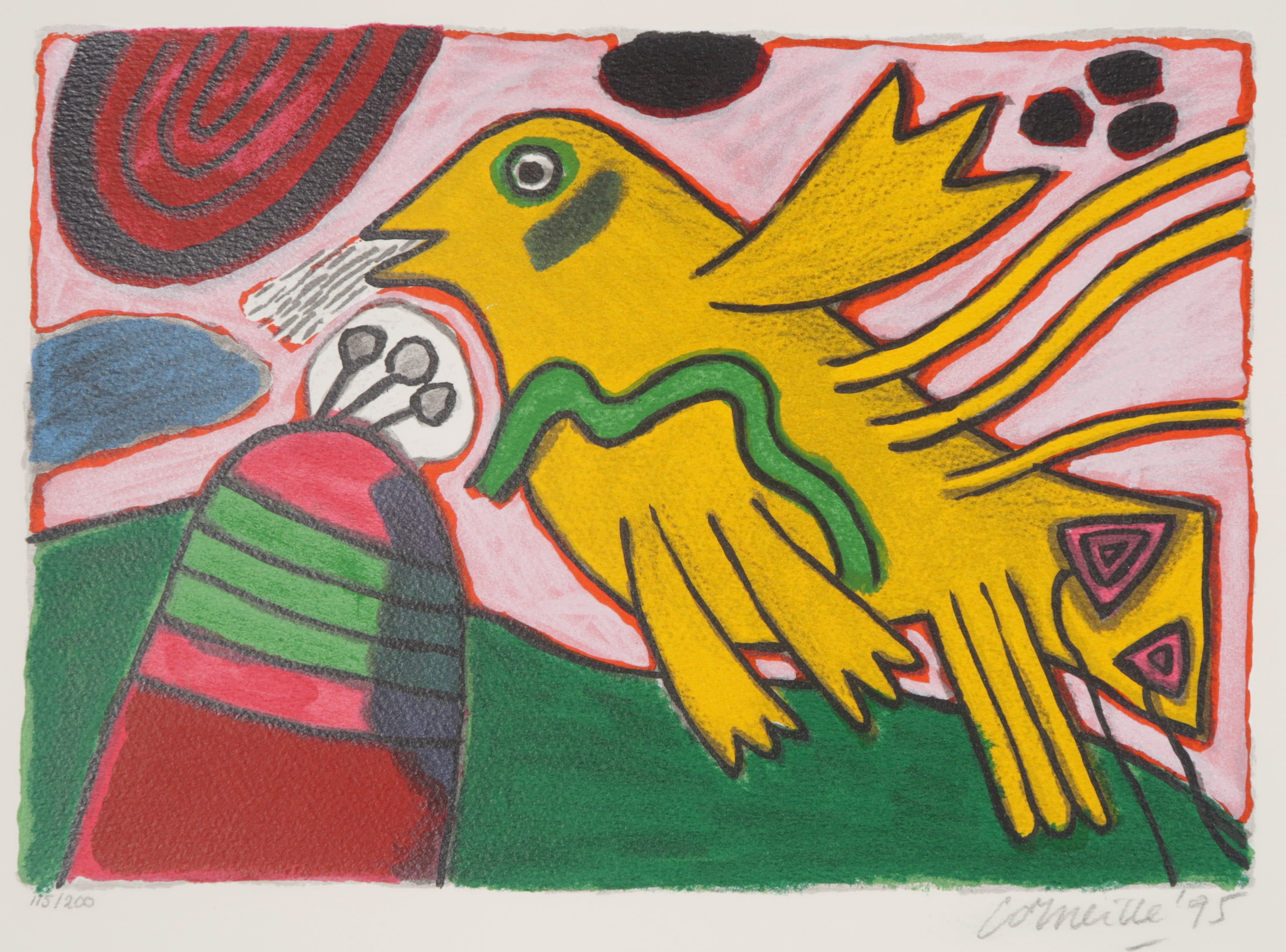 Corneille - Zeefdruk, l'Oiseau jaune  kopen? Bied vanaf 120!