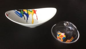 Corry Ammerlaan - Keramiek schaal en glazen schaaltje met stolp kopen? Bied vanaf 25!