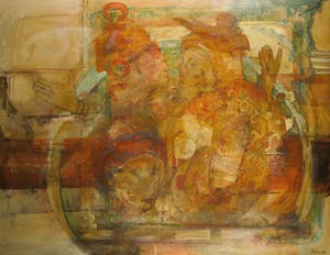 Käthe Ruyssenaars - Olieverf op doek, Uit de band springen (Groot) kopen? Bied vanaf 200!