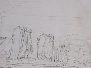 Antoon Derkinderen - De afname van Christus van het kruis - Inkttekening kopen? Bied vanaf 75!