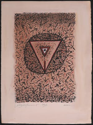 Ferenc Gogos - Goauche, Compositie met driehoek kopen? Bied vanaf 70!