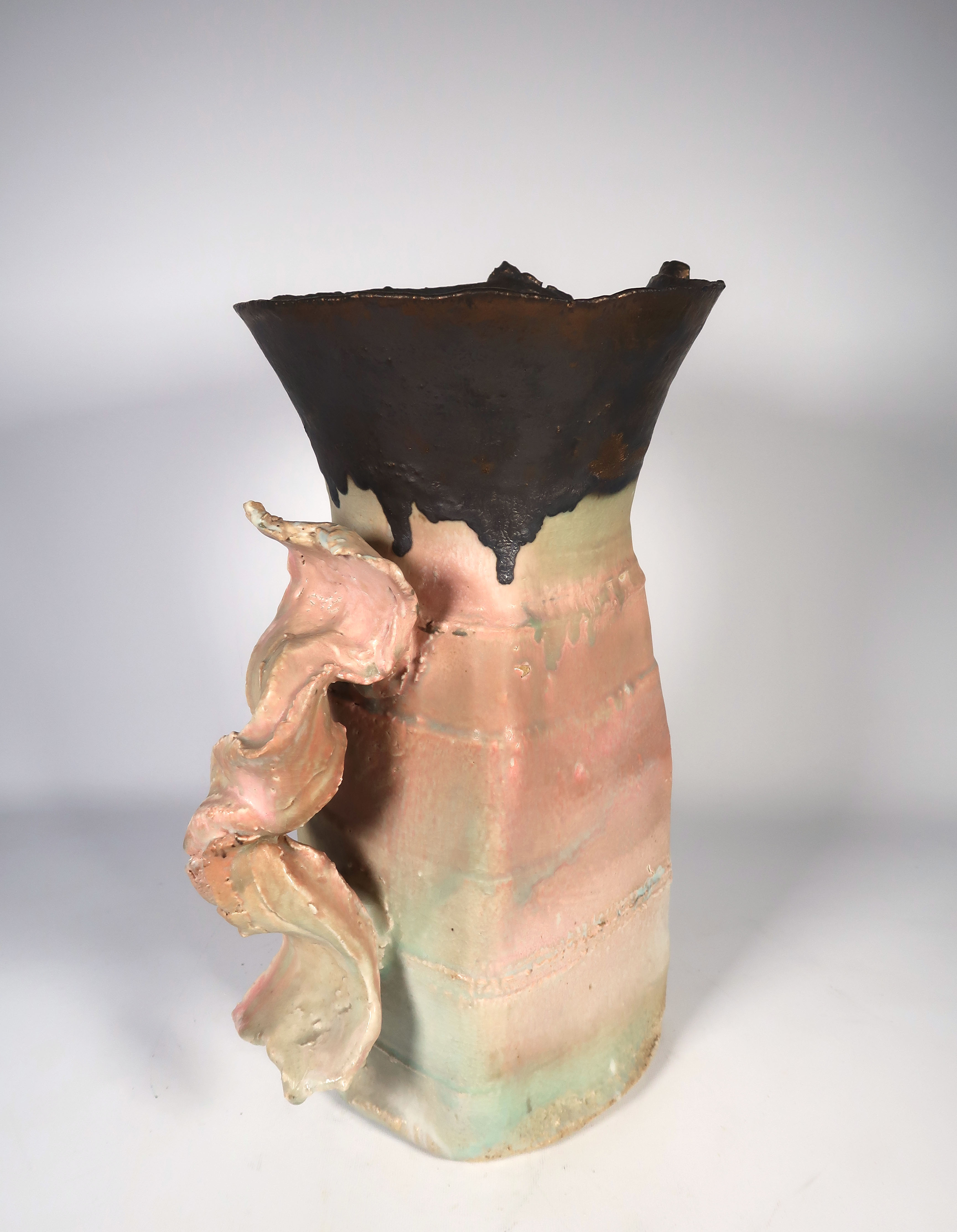 Colin Pearson - Keramiek, Groen en roze geglazuurde kan kopen? Bied vanaf 350!