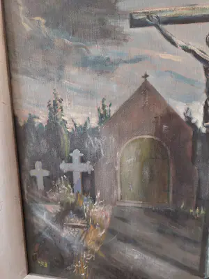 Dirk Landsman - Kerkhof Baarn bij maanlicht kopen? Bied vanaf 50!