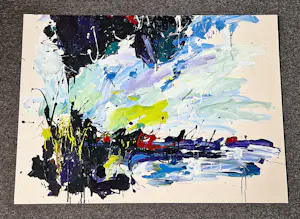 Henk Hofstra - Groot en krachtig expressionistisch olieverf op karton - gesigneerd kopen? Bied vanaf 123!