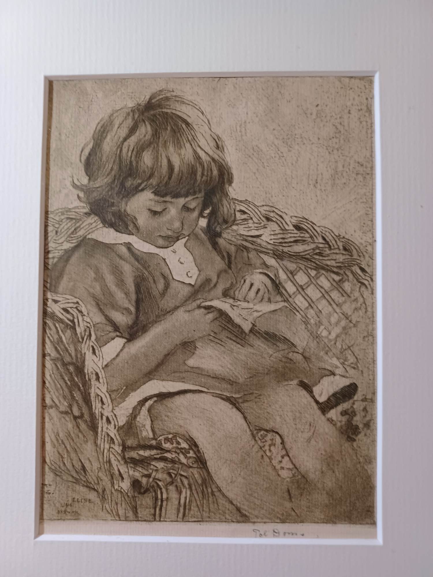 Pol Dom - Ets van dochtertje Elise Dom uit 1916 kopen? Bied vanaf 75!