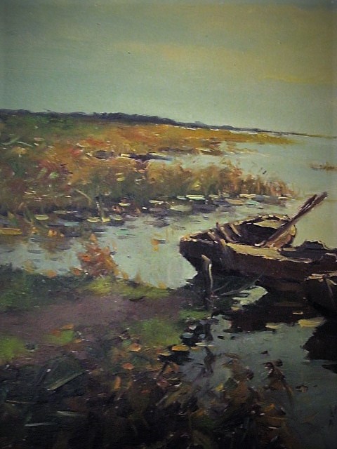 Marc Ottee - Groot impress. olieverf "invallende zomeravond Loosdrechtse Plassen" gesigneerd  kopen? Bied vanaf 1!