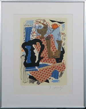 Kees Salentijn - Zeefdruk, Pan Comido III- Ingelijst kopen? Bied vanaf 1!