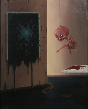 Hans Kanters - Olieverf op marouflé, Zonder titel - Ingelijst kopen? Bied vanaf 2900!