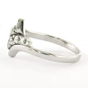 14k witgouden ring met briljant geslepen diamant tot. 0.30ct – F/G - VS/SI kopen? Bied vanaf 460!