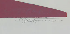 Gijsbert Jan van Koppenhagen - Kleurenhoutsnede, Twee bomen met zon kopen? Bied vanaf 40!