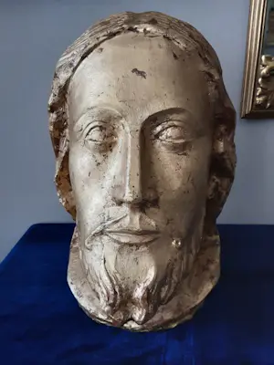 Niet of onleesbaar gesigneerd - Prachtig Verguld Christushoofd kopen? Bied vanaf 1!