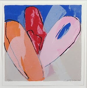 Henk van Vessem - Zeefdruk, z.t. Tulp kopen? Bied vanaf 50!