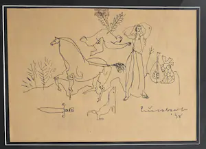 Lucebert - Inkttekening op papier kopen? Bied vanaf 850!