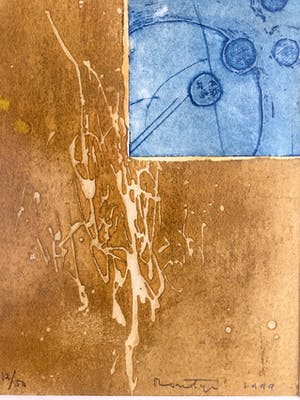 Jan Montyn - Abstracte Compositie - Ets, Prachtig Ingelijst kopen? Bied vanaf 110!